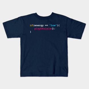 Funny Ukulele Coding Humor Kids T-Shirt
